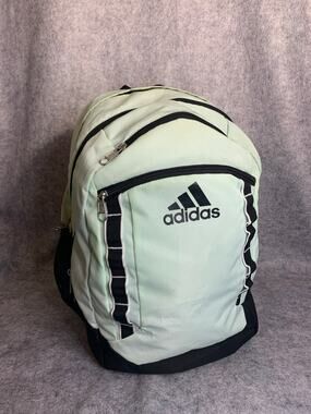 Adidas Excel V Backpack, Pale Green w Black, Book Bag, Padded Laptop Carrier